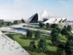 Architect's illustration of the new Heidar Aliyev Cultural Center in Baku, now being built by Turkish-Azerbaijani partnership Dia Holding