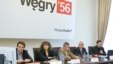 Panel discussion devoted to the newly restored RFE Polish Service broadcasts. (l-r) Nikodem Bończa-Tomaszewski, Bea Lukács, Manfred Hanspeter, Ross Johnson, Andrzej Mietkowski.