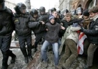 The crackdown on protesters following Lukashenka's reelection partly prompted the U.S. sanctions (file photo) (AFP)
