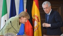 Angela Merkel i Mario Monti u Rimu 22. juna 2012.