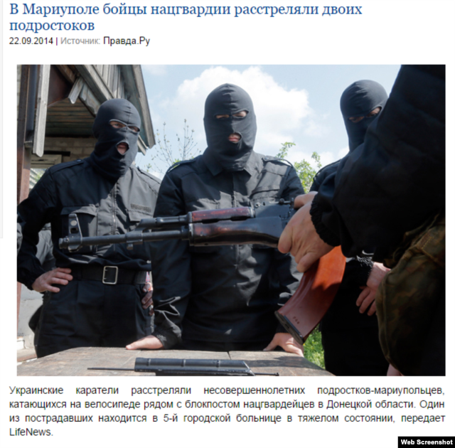 Evidence: Saboteurs disguised as National Guard shoot teenager in Mariupol ~~