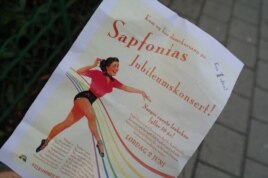 Плакат юбилейного концерта лесбийского хора Saphonia