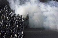 Demonstrations against the internationally criticized presidential elections in March ended with hundreds of arrests (RFE/RL)