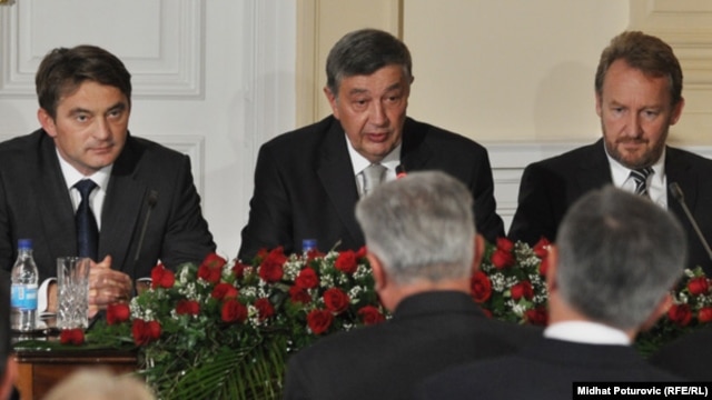 Članovi bh. Predsjedništva, Željko Komšić, Bakir Izetbegović i Nebojša Radmanović