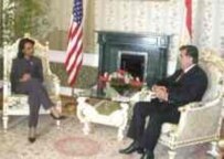 Secretary Rice with President Rakhmonov during their 13 October meeting