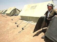 Iraq -- An Iraqi at a refugee camp on the outskirts of the northern Kurdish city of Irbil, 20Jun2007