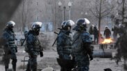 Жаңаөзендегі арнайы жасақ.18 желтоқсан 2011 жыл. (Көрнекі сурет).