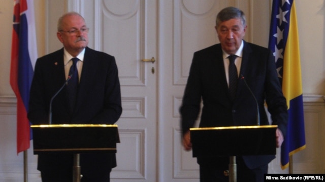 Ivan Gašparovič i Nebojša Radmanović u Sarajevu, 27. novembar 2012.