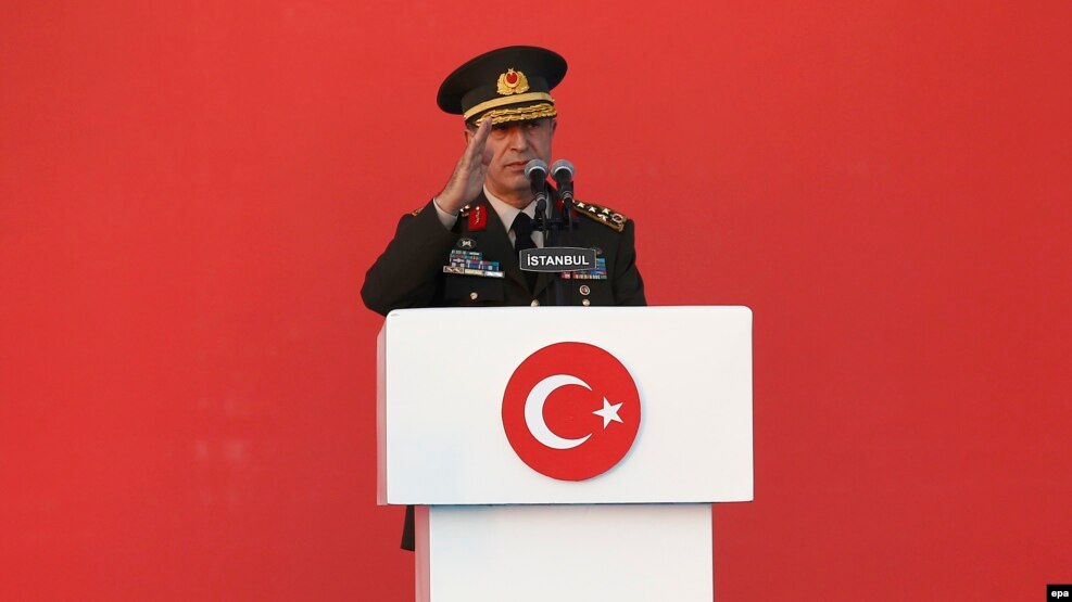 The head of the Turkish armed forces' General Staff, General Hulusi Akar