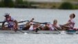 Martin Sinković, Damir Martin, Valent Sinković i David Šain nakon osvajanja medalje