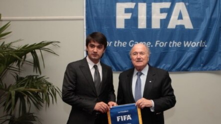 Rustam Emomali və FİFA prezidenti Jozef Blatter