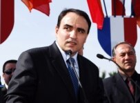 Artur Baghdasarian speaking in France last month (epa)