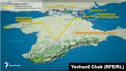 Схема поставок газа из Стрелковского месторождения в Крым и Геническ