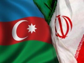 Iran and Azerbaijan combo flags