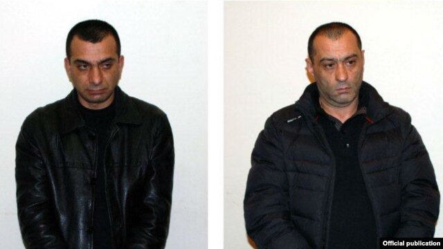 Presidential aspirant Vardan Serdakian says he knows Samvel Harutiunian (left) and Khachatur Pogosian, who have been arrested on suspicion of shooting rival candidate Paruyr Hayrikian.