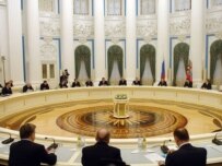 Putin meeting with business leaders in the Kremlin on February 6 (TASS)