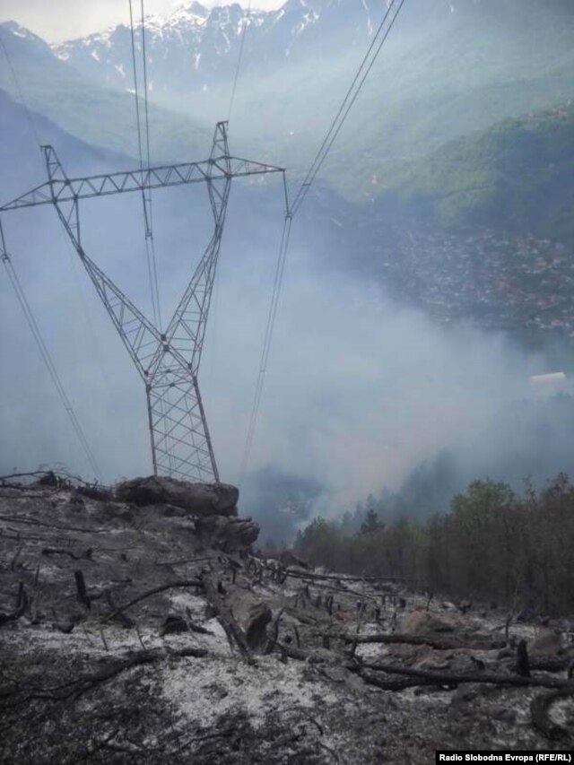 Požar kod Konjica, foto: Mirsada Ćosić