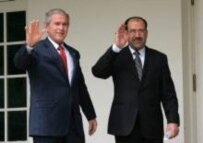 George W. Bush (left) and Iraqi Prime Minister Nuri al-Maliki at the White House in 2006 (epa)