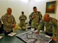U.S. military commanders meeting in Baghdad on July 5 (AFP)