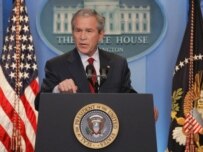 President Bush discussing Iraq on July 12 (file photo) (official site)