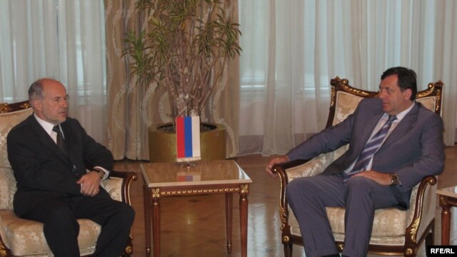 Susret u Banjoj Luci: Milorad Dodik i Valentin Incko, 17 maj 2009. Foto: Erduan Katana