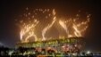 The closing ceremony of the 2008 Olympic Games in Beijing -- a massive demonstration of Chinese wealth and power.