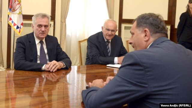 Tomislav Nikolić i Milorad Dodik u Beogradu, 8. avgusta 2012.