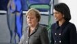 Germany -- German Chancellor Angela Merkel (L) talks to US Secretary of State Condoleezza Rice at the Chancellery in Berlin, 30 Mar. 2006