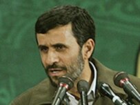 President Ahmadinejad speaking to reporters in Tehran earlier this month (ISNA)