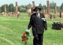 A personal memorial at the Birkenau death camp