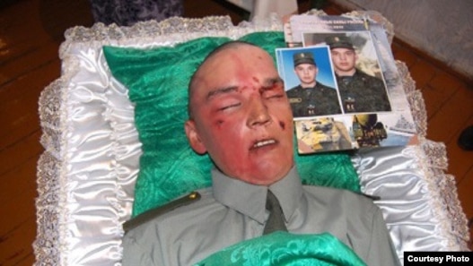 Injuries to Ruslan Aidarkhanov's face and body have prompted his family to claim he was murdered and did not commit suicide, which was given as the cause of death in the official autopsy report.