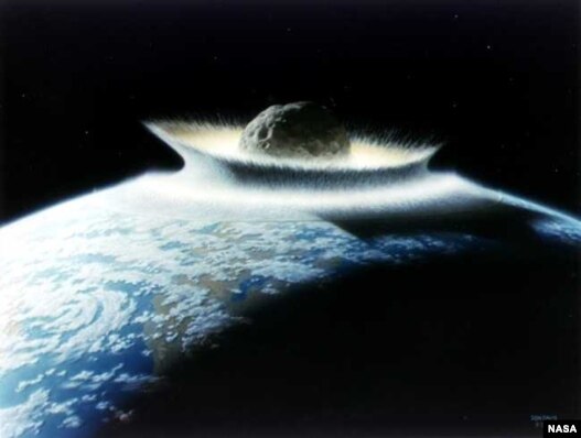 Гипотетическое столкновение астероида с Землей. Модель НАСА