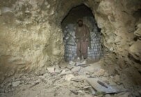 Afghan and coalition forces are concerned that caves in Tora Bora, like this one discovered in 2001, are still home to Al-Qaeda and other fighters (AFP)