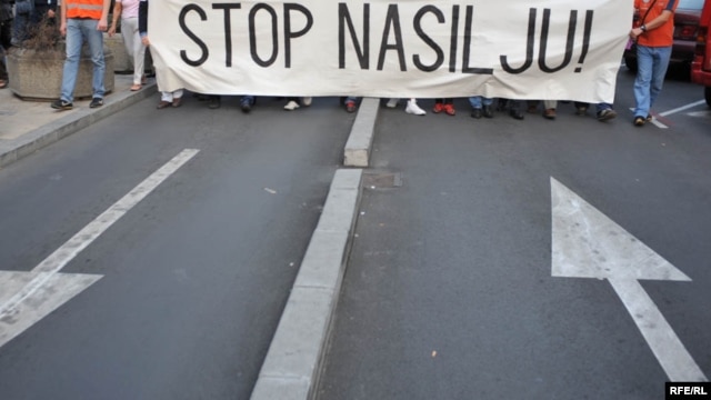 Sa jednog protesta protiv nasilja u Srbiji, foto: Vesna Anđić