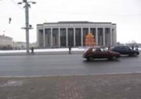 An empty street in Minsk in the early morning hours of March 19 (RFE/RL)