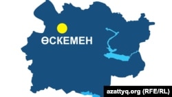 Шығыс Қазақстан облысының картасы.