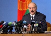 Newly reelected Belarus President Alyaksandr Lukashenka attends a news conference in Minsk today (epa)