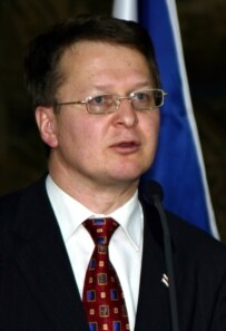 Vincuk Viacorka, leader of the Belarusian Popular Front Party (RFE/RL)
