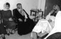 Iraq -- Saddam Hussein and wife visiting son, Uday, Baghdad, 1996