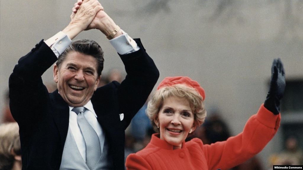 40-й президент США Рональд Рейган со своей женой