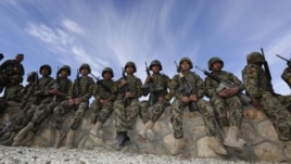 Soldiers from the Afghan National Army