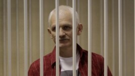 Ales Byalyatski during his trial in Minsk in November 2011