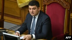 Владимир Гройсман Украина парламенті спикері кезінде. Киев, 2016 жылдың сәуірі.