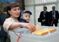 Polling station in Yerevan (AFP)