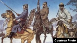 Татарские воины Великого княжества Литовского. Фрагмент иллюстрации.