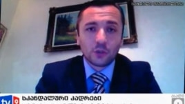 Screen grab of Vladimer Bedukadze from Georgia's Channel 9