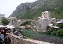 The Old Bridge in Mostar was rebuilt after the Dayton accords ending Bosnia's civil war (RFE/RL)