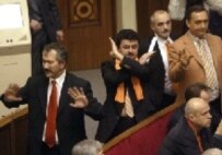 Deputies were animated during today's crucial session of parliament