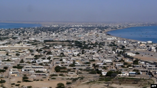 The residential area of Gwadar port in the Arabian Sea