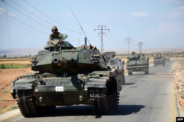 Турецкие танки на севере Сирии, сентябрь 2016 года
